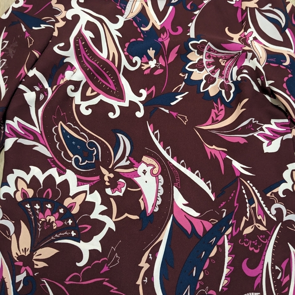 Banana Republic Multi Color Bell Sleeve Blouse Top Floral Print Size Small - Picture 4 of 7